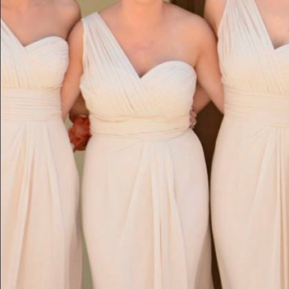 Bill Levkoff Ivory Bridesmaid Dress